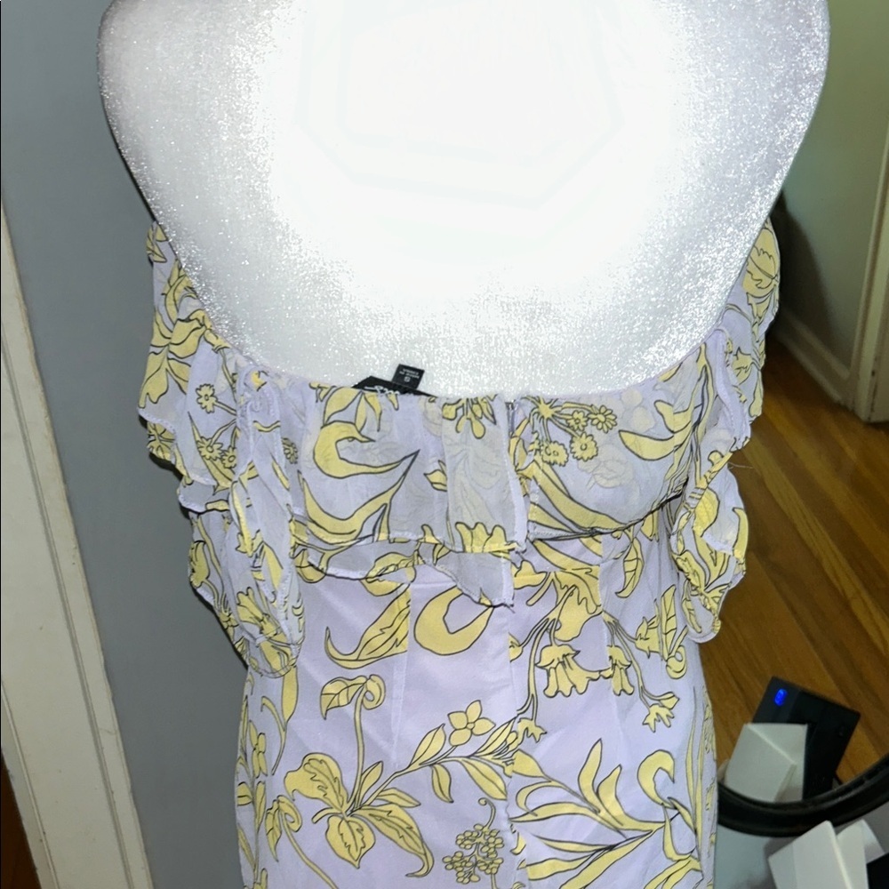 Lulu's Yellow Floral Backless Maxi Dress - Picture 7 of 8